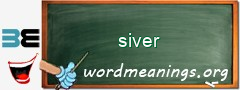 WordMeaning blackboard for siver